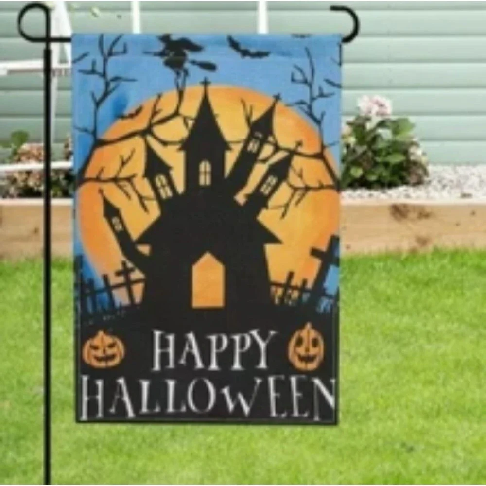 Happy Halloween Garden Flag Silky 12
